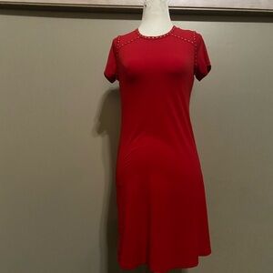 Red Calvin Klein dress